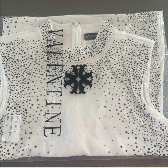 Valentine White Rhinestone Bodycon Dress Sleeveless Mock Neck Cocktail NWT - Picture 5 of 5
